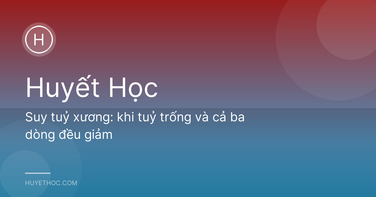 Suy tuỷ xương: khi tuỷ trống và cả ba dòng đều giảm